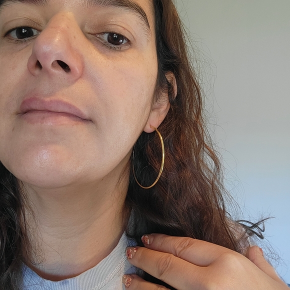 2.25" Gold Hoops - Picture 9 of 9